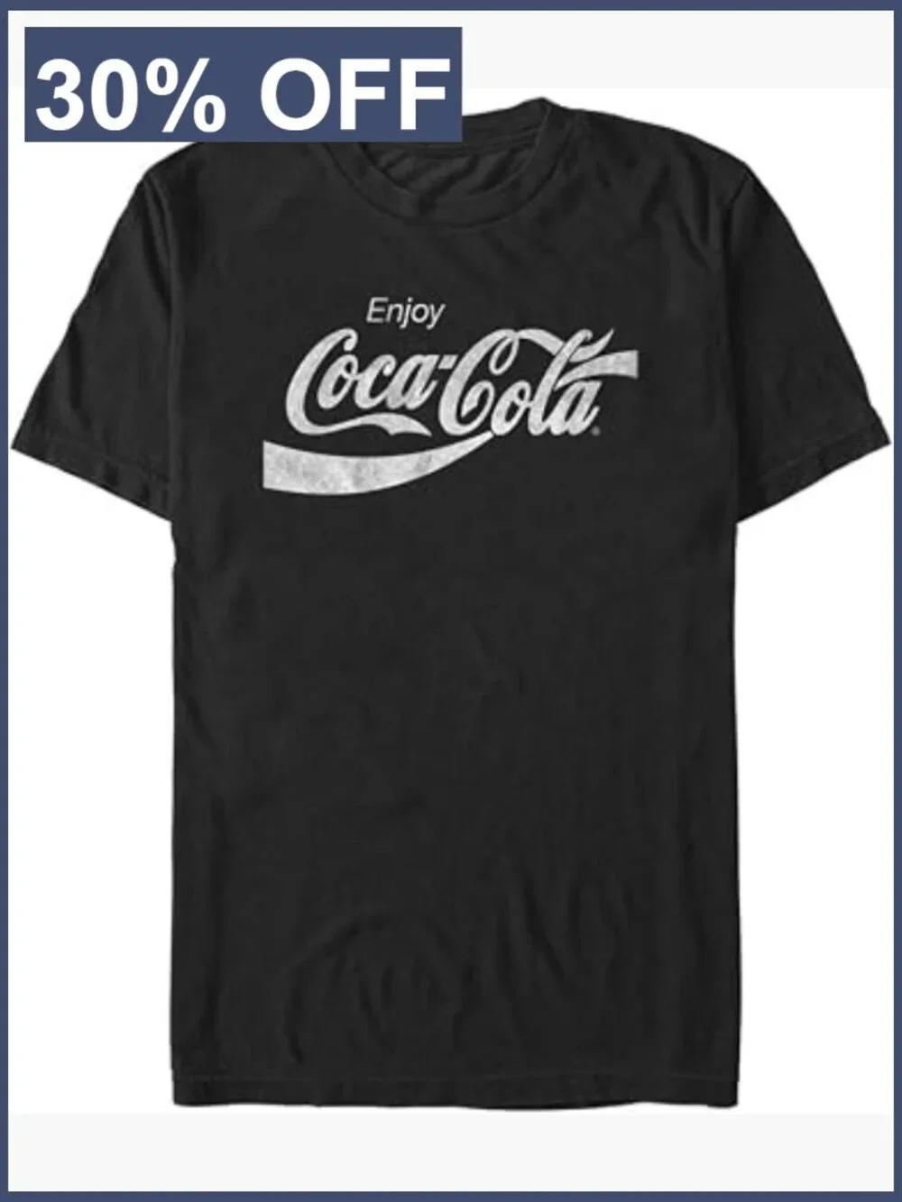 Men's Coca-Cola Classic T-Shirt, X Large, Black Graphic Tee